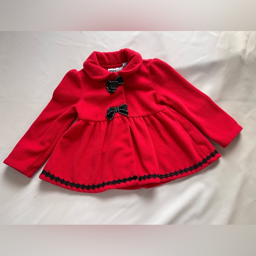 Toddler Girls Fleece Jacket, Size 24 color red